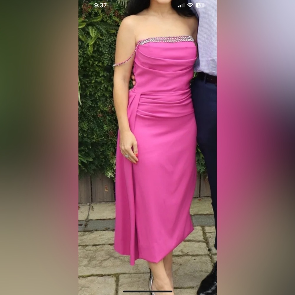 Custom Pink Midi Dress